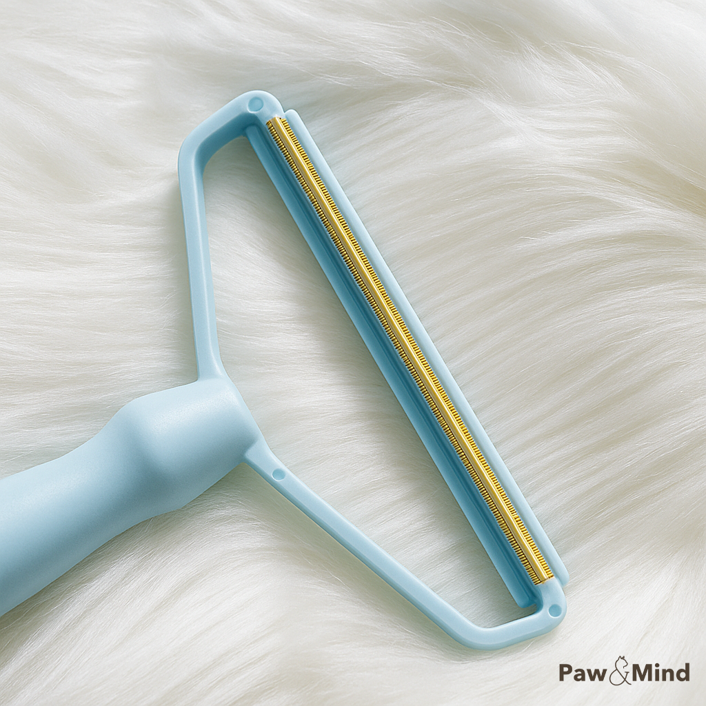 brosse anti bouloches poils bleu pawandmind