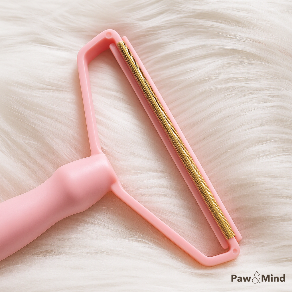 brosse anti bouloches poils rose pawandmind