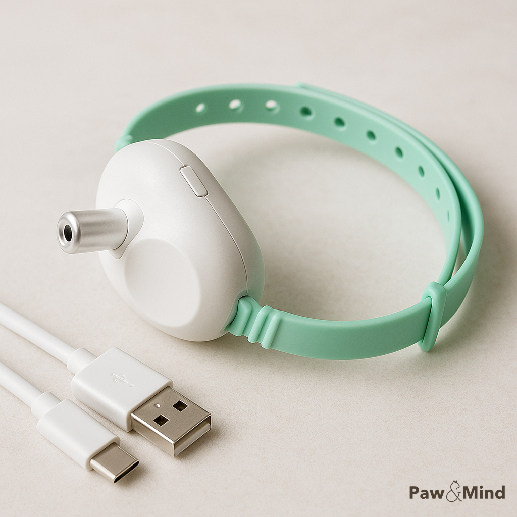 collier laser vert chat chien animaux pawandmind