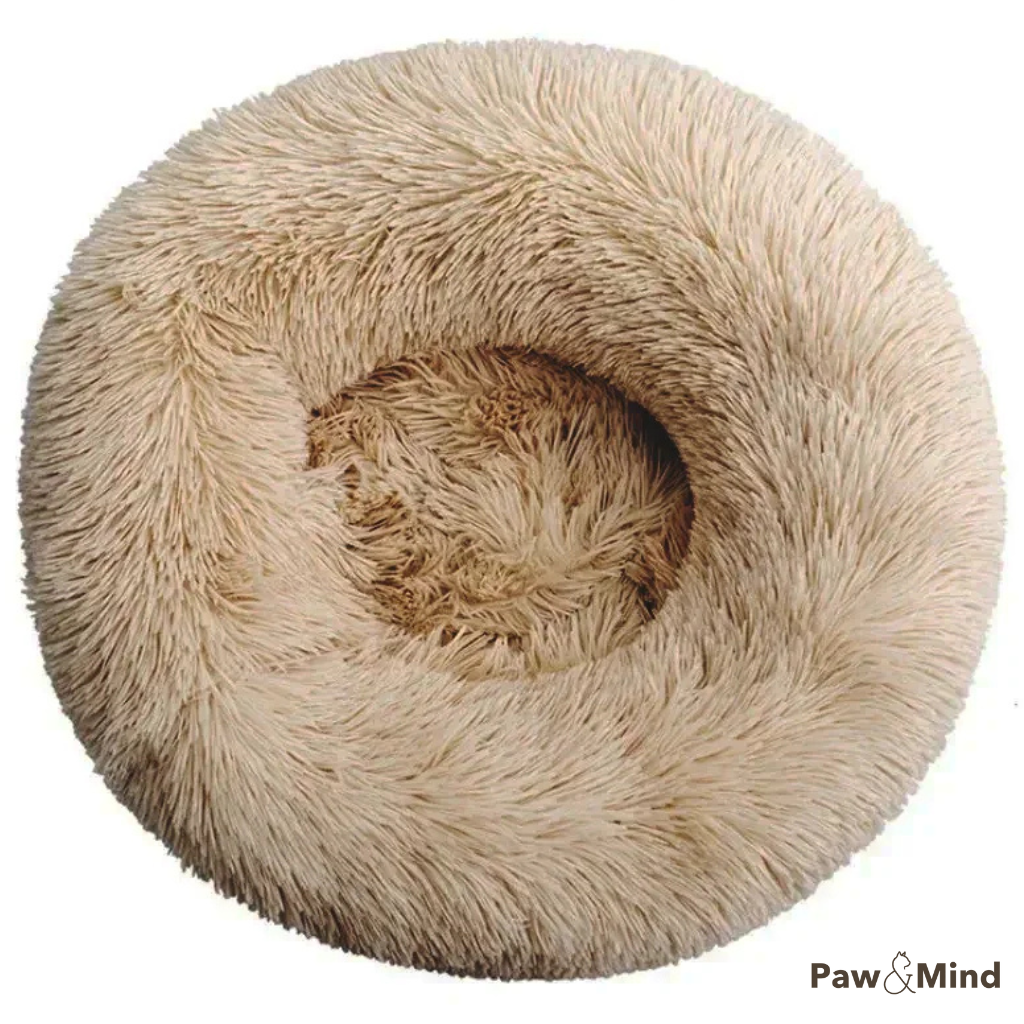 coussin apaisant beige chien chat pawandmind